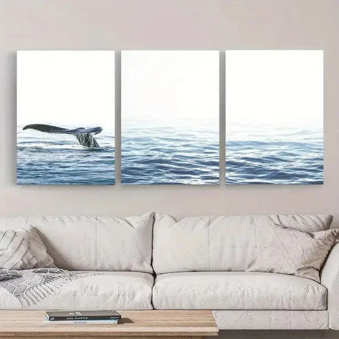 3pcs Ocean Triptych Oceanic Theme OT Wall Art Canvas Unframed – High Quality Print 100% Australian Made Wall Canvas