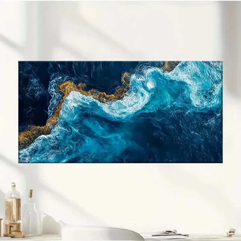 The Fascinating Sea Line Wall Art Canvas Office Home Room Framed 120x60cm