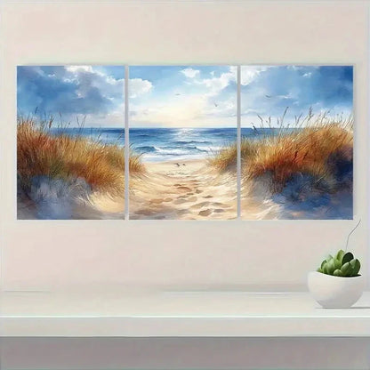 3pcs Adorable White Rabbit Realistic Oil Painting Metal Print Ready to Hang Art - Bella Home Decor