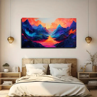 Modern & Deco Style Colorful Wall Art Canvas Office Home Room Framed 120x60cm