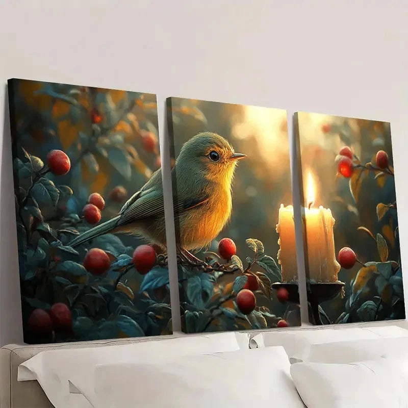 3pcs Giclee, Giclee Art Print, Original  GG  Wall Art Set Canvas Framed 40x60cm - High Quality Print 100% Australian Made Wall Canvas Ready to Hang - Bella Home Decor