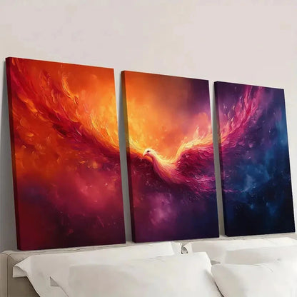 3pcs Original Colorful Plume Art  A  Wall Art Set Canvas Framed 60x90cm - High Quality Print 100% Australian Made Wall Canvas Ready to Hang
