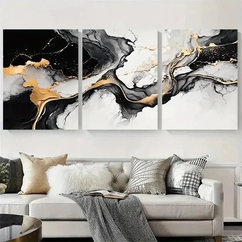 3pcs College Apartment Aesthetic Girls Perfect Wall Art Set Canvas Unframed – High Quality Print 100% Australian Made Wall Canvas - Bella Home Decor
