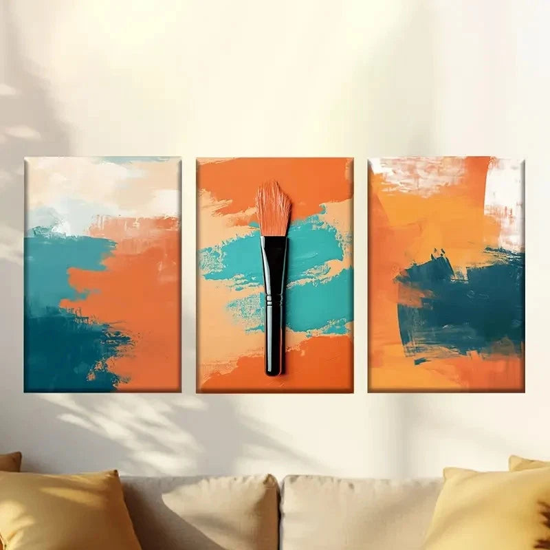 3pcs Abstract van Gogh style colorful world Wall Art Set Canvas Framed 40x60cm - High Quality Print 100% Australian Made Wall Canvas Ready to Hang - Bella Home Decor