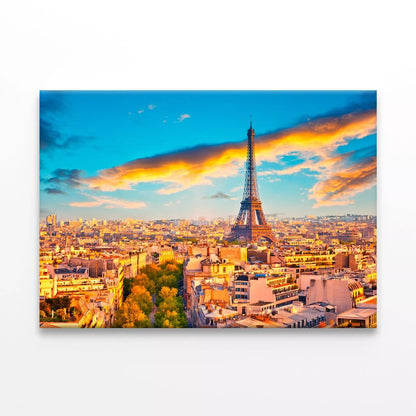View On Paris At Summer Evening Wall Art Decor 100% Australian Made - Bella Home Decor