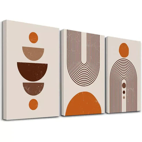 3pcs Minimalist Geometric Art Wall Art Canvas Unframed - High Quality Print 100% Australian Made Wall Canvas