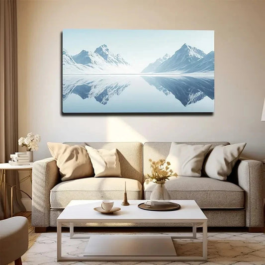 Minimalist Landscape Lake Wall Art canvas office home room framed 120x60cm
