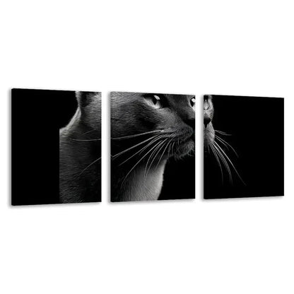 3pcs Russian Blue Cat Decor   Wall Art Set Canvas Framed 40x60cm - High Quality Print 100% Australian Made Wall Canvas Ready to Hang - Bella Home Decor