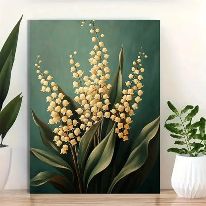 Beautiful Vintage Lily Of The Valley Painting  40x60cm Metal Print Ready to Hang
