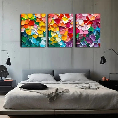 3pcs Irregular Color Blocks Rich Perfect Wall Art Set Canvas Framed 40x60cm - High Quality Print 100% Australian Made Wall Canvas Ready to Hang - Bella Home Decor