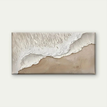 Beach Scene Waves Crashing Wall Art Canvas Office Home Room Framed 120x60cm