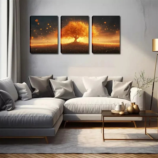 3pcs A Magical, Amazing Tree l Wall Art Set Canvas Framed 40x60cm - High Quality Print 100% Australian Made Wall Canvas Ready to Hang
