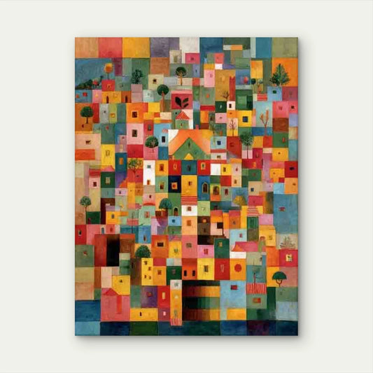 Square Modern Minimalist Metal Print Ready to Hang