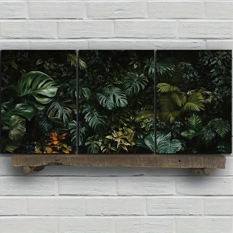 3pcs Green Plants Under The Sunshine Metal Print Ready to Hang Art - Bella Home Decor