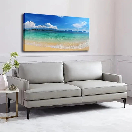 Deco Classic Minimalist Solid Wall Art Canvas Office Home Room Framed 120x60cm