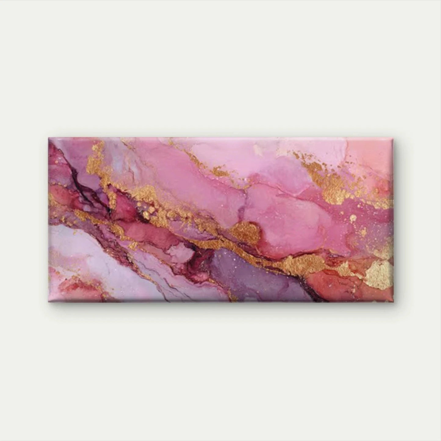 Abstract Pink Purple Gradient Wall Art Canvas Office Home Room Framed 120x60cm