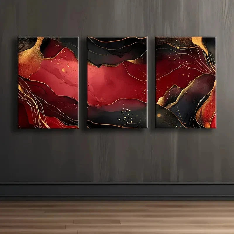 3pcs Abstract Modern Design Wall Art Set Canvas Framed 50x70cm - High Quality Print 100% Australian Made Wall Canvas Ready to Hang - Bella Home Decor