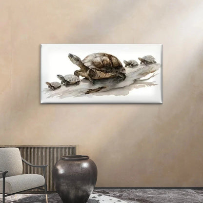 Charming Turtle Wall Art Canvas Office Home Room Framed 120x60cm