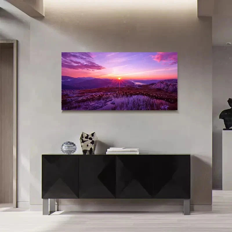 National Forest Park Twilight Wall Art Canvas Office Home Room Framed 120x60cm - Bella Home Decor