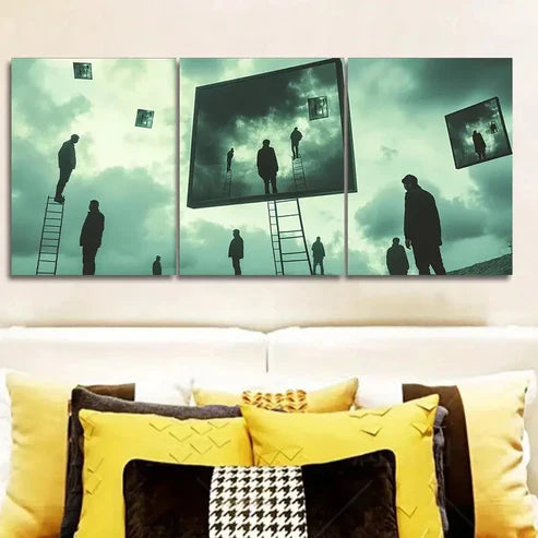 3pcs Surreal Film Strange Wall Art Set Wall Art Canvas Unframed – High Quality Print 100% Australian Made Wall Canvas
