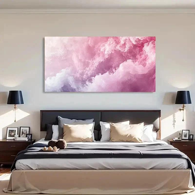 Dramatic Aesthetic Purple Hues Wall Art Canvas Office Home Room Framed 120x60cm - Bella Home Decor