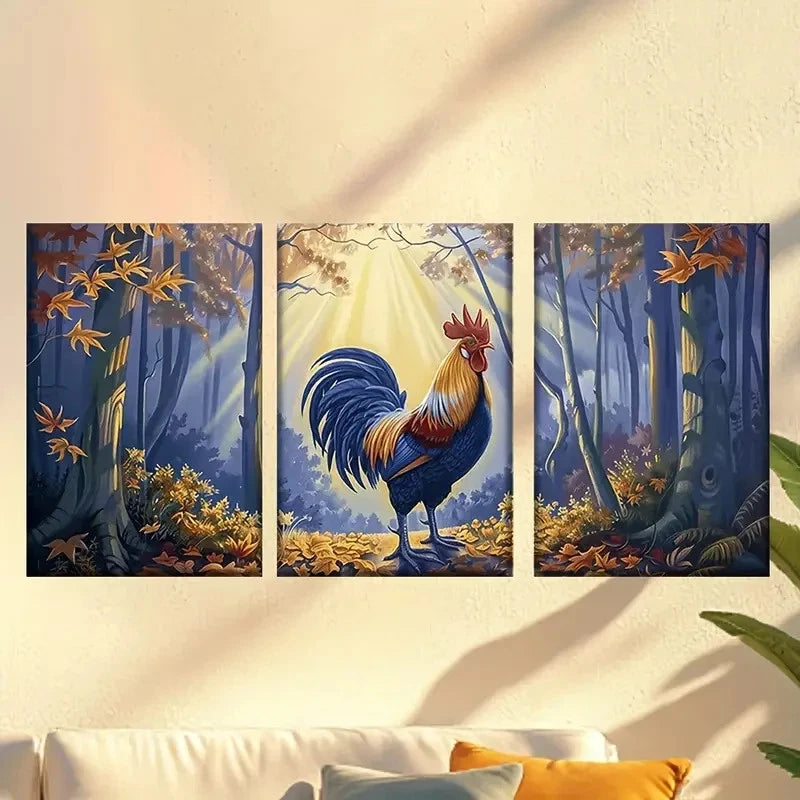 3pcs Colorful abstract Wall Art Set Canvas Framed 60x90cm - High Quality Print 100% Australian Made Wall Canvas Ready to Hang - Bella Home Decor