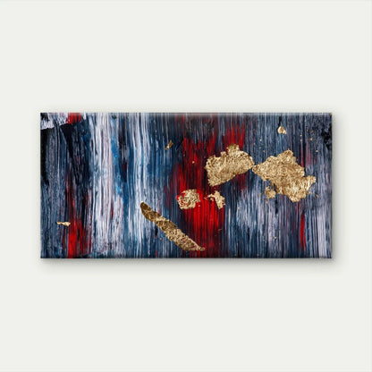 Abstract Gold Textured Wall Art Canvas Office Home Room Framed 120x60cm