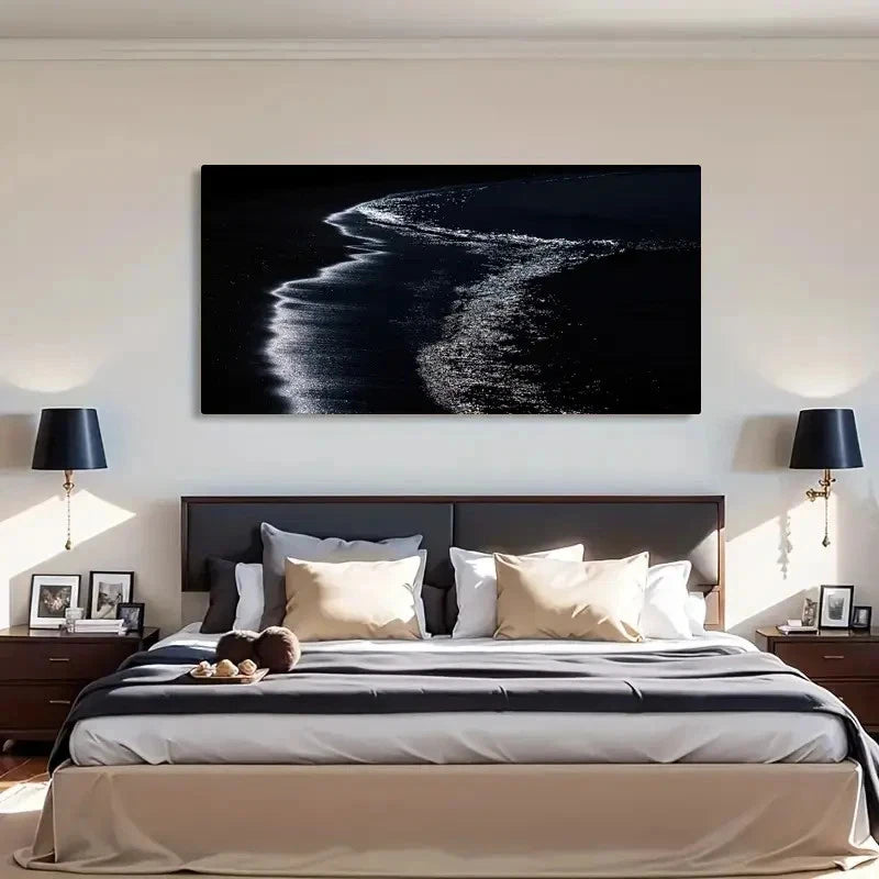 Elegant Mediterranean Night Wall Art Canvas Office Home Room Framed 120x60cm