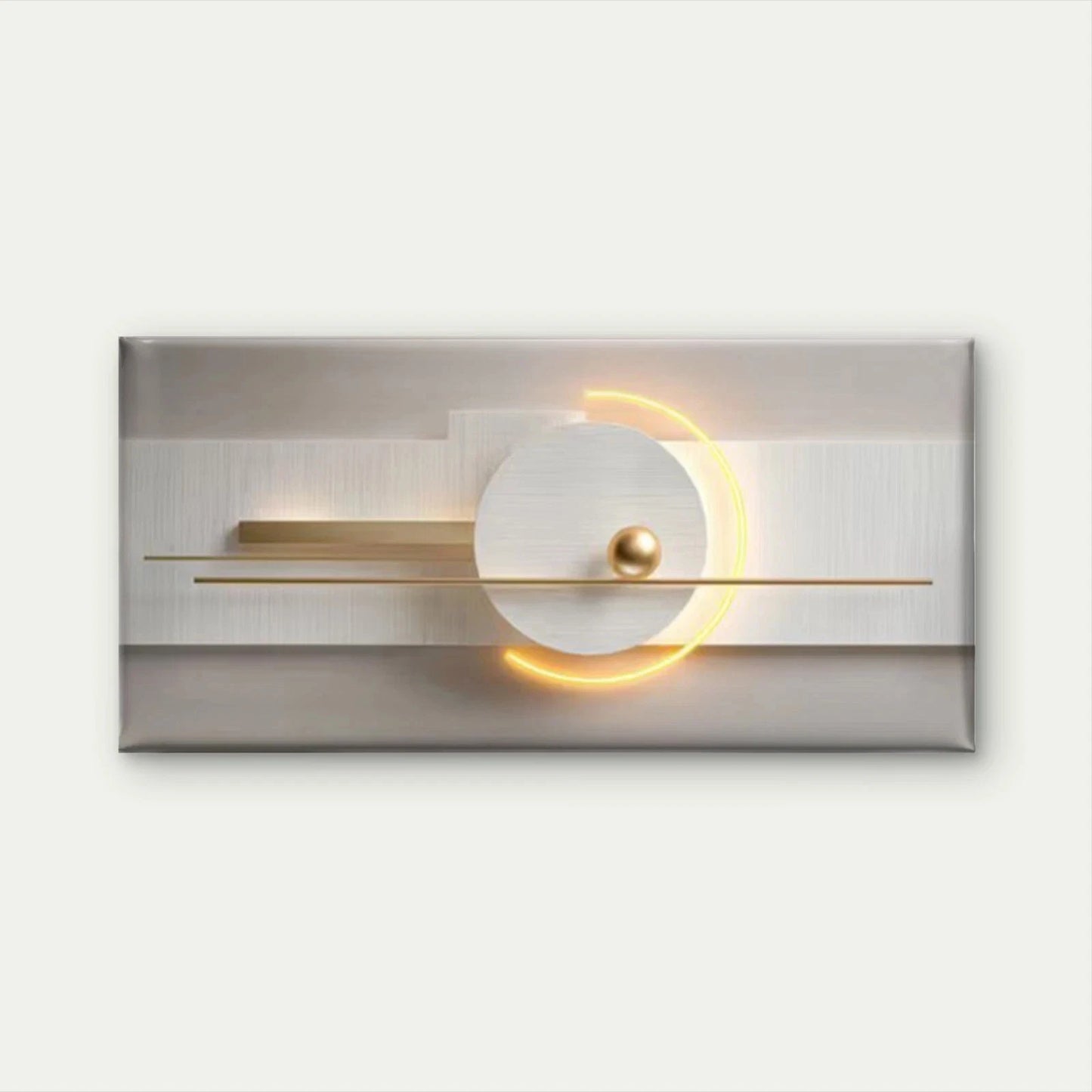 Golden Accent & Golden Abstract Wall Art Canvas Office Home Room Framed 120x60cm
