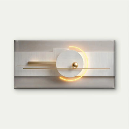 Golden Accent & Golden Abstract Wall Art Canvas Office Home Room Framed 120x60cm