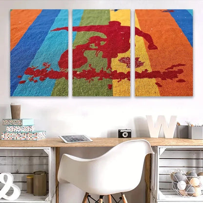 3pcs Colorful Towels Painting   Wall Art Set Canvas Framed 60x90cm - High Quality Print 100% Australian Made Wall Canvas Ready to Hang - Bella Home Decor