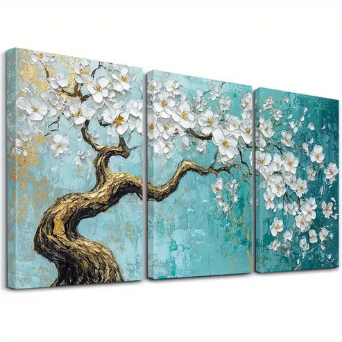 3pcs Classic Modern Landscape Cherry Art Set Canvas Unframed - High Quality Print 100% Australian Made Wall Canvas