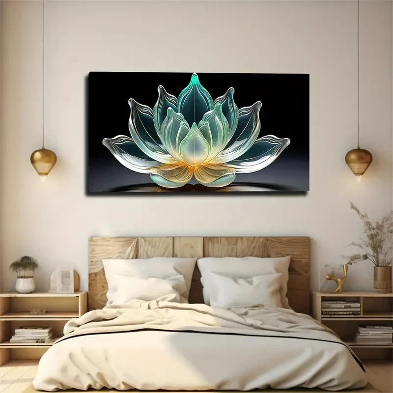 Transparent Petals Wall Art Canvas Office Home Room Framed 120x60cm