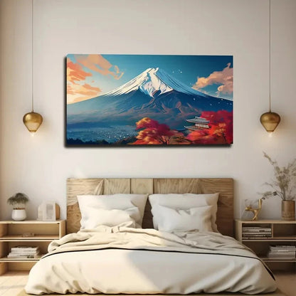 Mount Fuji Majestic Wall Art Canvas Office Home Room Framed 120x60cm