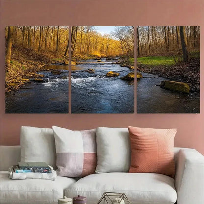 3pcs Brandywine Creek State Park Metal Print Ready to Hang Art - Bella Home Decor
