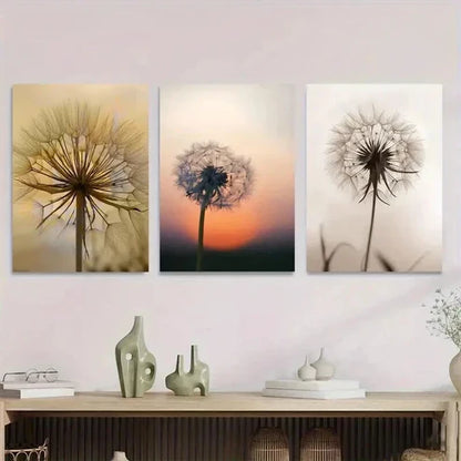 3pcs Vibrant Golden, Sunset, and Silhouette Wall Art Canvas Unframed - High Quality Print 100% Australian Made Wall Canvas