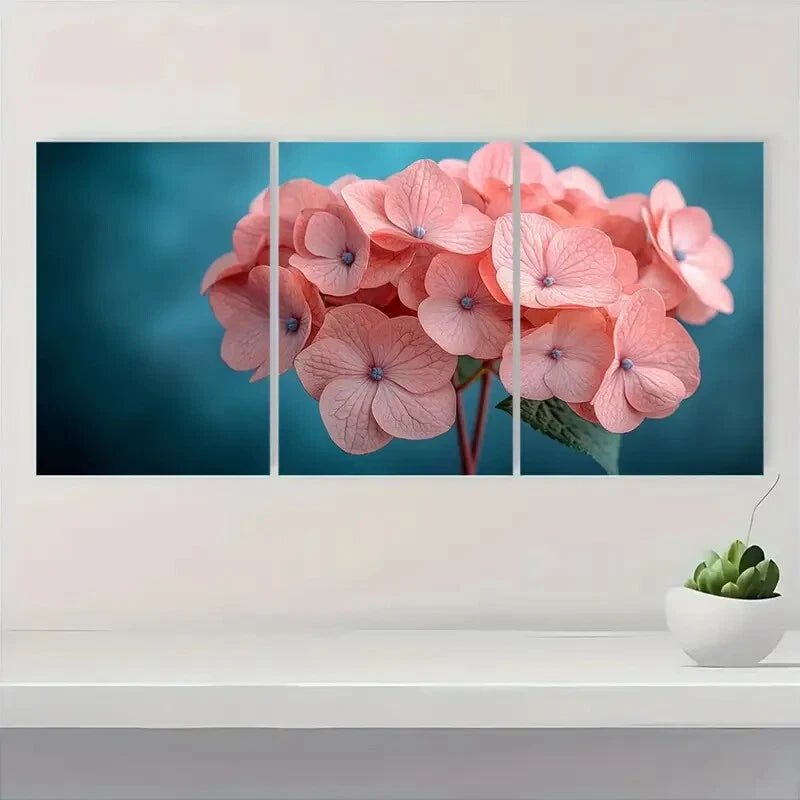 3pcs Elegant Floral Wall Decor for Garden Lovers Metal Print Ready to Hang Art - Bella Home Decor