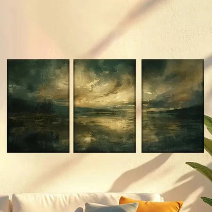 3pcs Dark Gothic Clouds Wall Art Canvas Unframed - High Quality Print 100% Australian Made Wall Canvas - Bella Home Decor