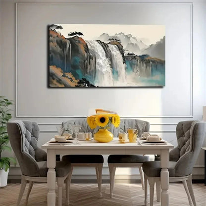 Imaginative Waterfall Wall Art Canvas Office Home Room Framed 120x60cm