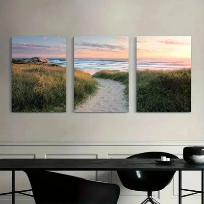 3pcs Array of Beautiful Flowers in Various Colors Metal Print Ready to Hang Art - Bella Home Decor