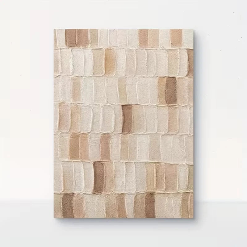 Abstract Mural with Earthy Tones Metal Print Ready to Hang
