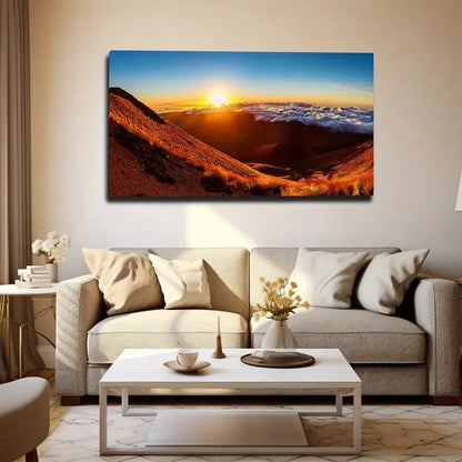 Magnificent Sunrise Wall Art Canvas Office Home Room Framed 120x60cm