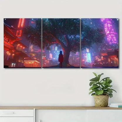 3pcs Inspirational Décor World Tree Perfect Wall Art Set Canvas Unframed - High Quality Print 100% Australian Made Wall Canvas