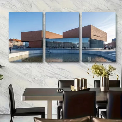 3pcs Aarhus Denmark Metal Print Ready to Hang Art - Bella Home Decor