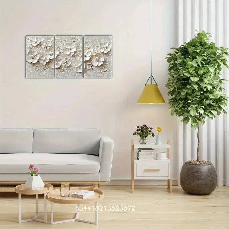 3pcs Sakura Art Prints Oil Painting Art Metal Print Ready to Hang Art