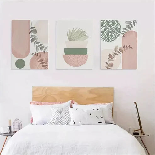3pcs Boho Chic Art Canvas Unframed - High Quality Print 100% Australian Made Wall Canvas - Bella Home Decor