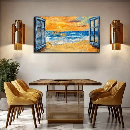 Open Window See Perfect Wall Art Canvas Office Home Room Framed 120x60cm