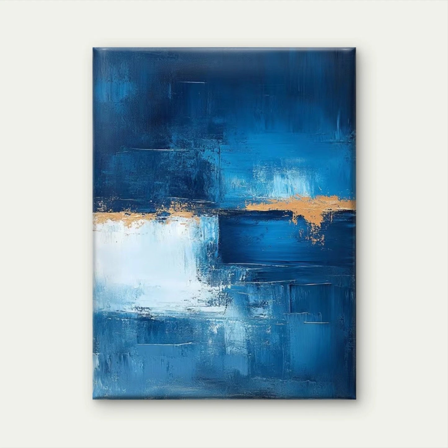 Abstract Blue Mesmerizing Layers Metal Print Ready to Hang