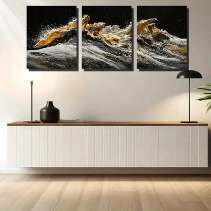3pcs Starry Sky Island Design Metal Print Ready to Hang Art - Bella Home Decor