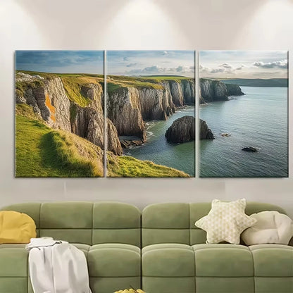 3pcs , Pembrokeshire Wales Travel Prints Metal Print Ready to Hang Art - Bella Home Decor